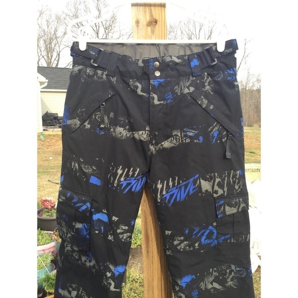 Ride snowboards kids snowboarding pants XL 14 16 snow board skiing black blue - Picture 2 of 12